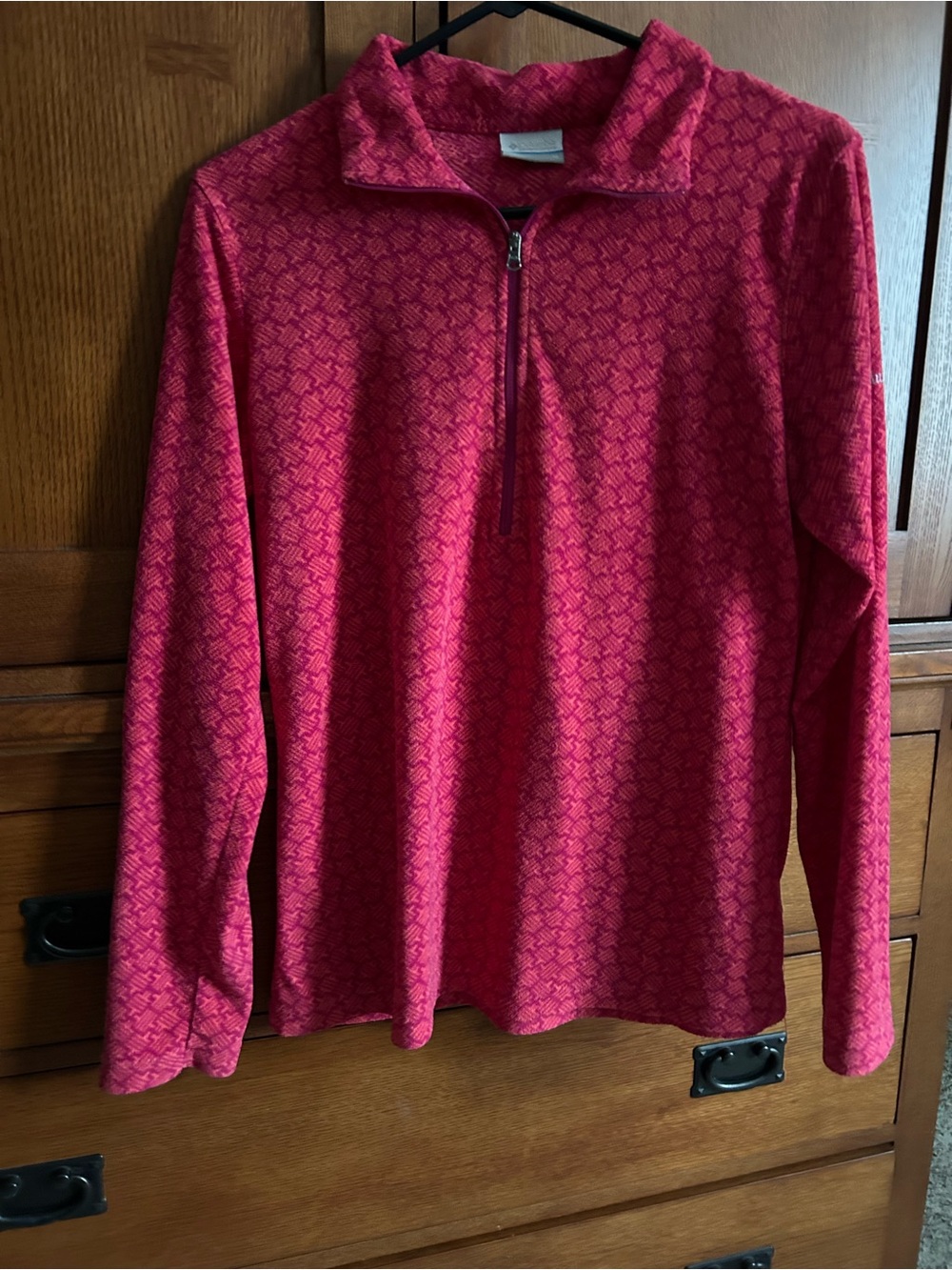 Columbia Pink Quarter-Zip fleece pullover